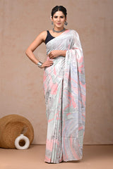 Traditional Authentic Hand Block Printed Pure Organic Cotton Sarees With matching Blouse