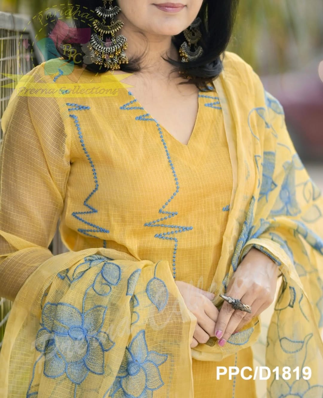 *LOOK GRACEFUL IN OUR  EMBROIDERED KOTA SET IN PASTEL COLOUR TO UPDATE UR WARDROBE*