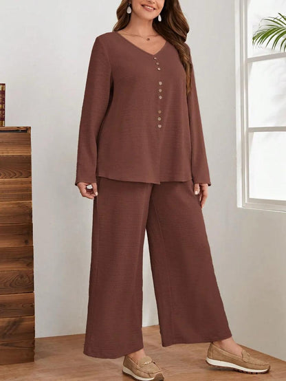 Brown Cotton Flex Co-Ord Set for Women | Casual Kurta Pant Set