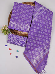 Premium Sanganeri Printed kota Suit With Kota Doria Duppta(BFFKO35)