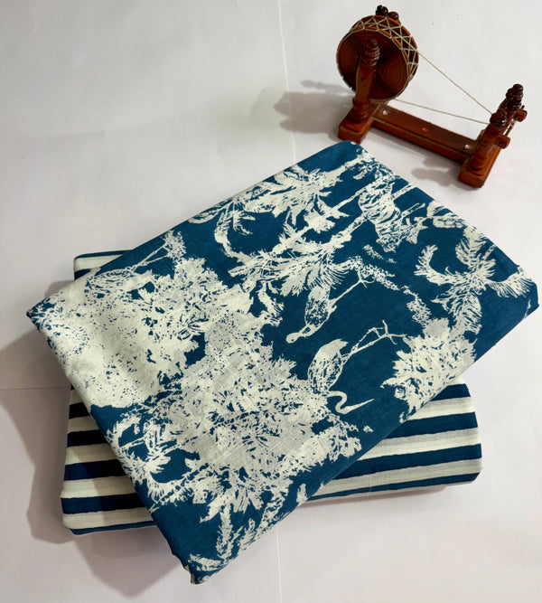 New hand block printed top and bottom