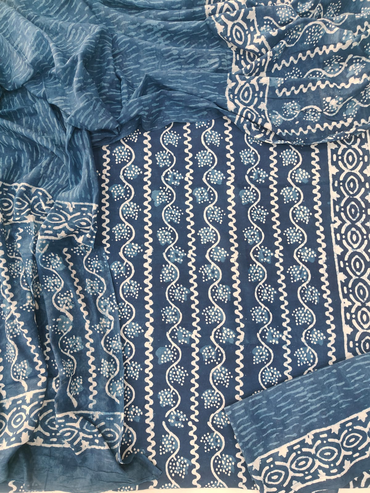 Exclusive Hand Block Cotton Suit With Cotton Dupatta(BFCOT104)