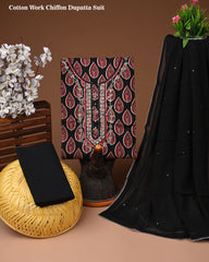 PREMIUM GOTA PATTI COTTON SUIT SET WITH CHIFFON DUPATTA(BSCOTGC10)