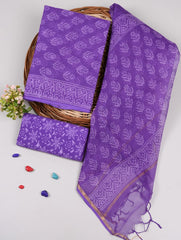 Premium Sanganeri Printed kota Suit With Kota Doria Duppta(BFFKO39)
