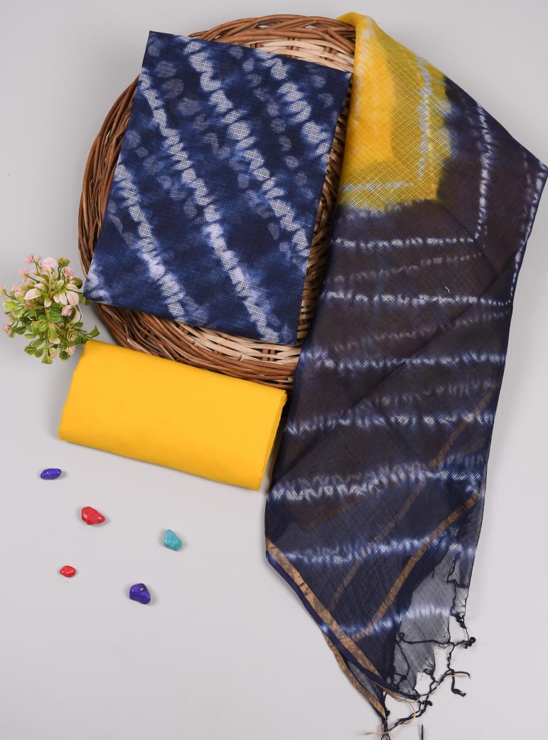 Premium Sanganeri Printed kota Suit With Kota Doria Duppta(BFFKO43)