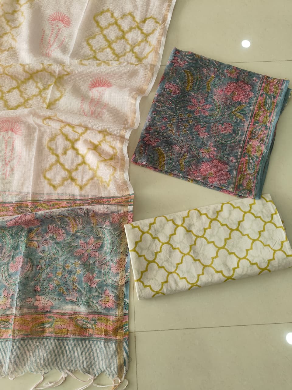 Premium Sanganeri Printed kota Suit With Kota Doria Duppta