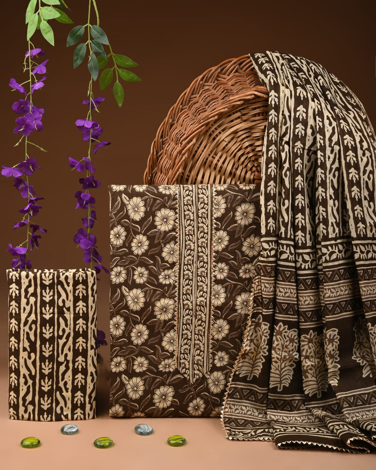 PREMIUM GOTA PATTI COTTON SUIT SET WITH COTTON DUPATTA(BFCOTGH41)