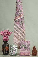 Premium Hand Block Printed Maheshwari Silk Suit (BFMAH07)