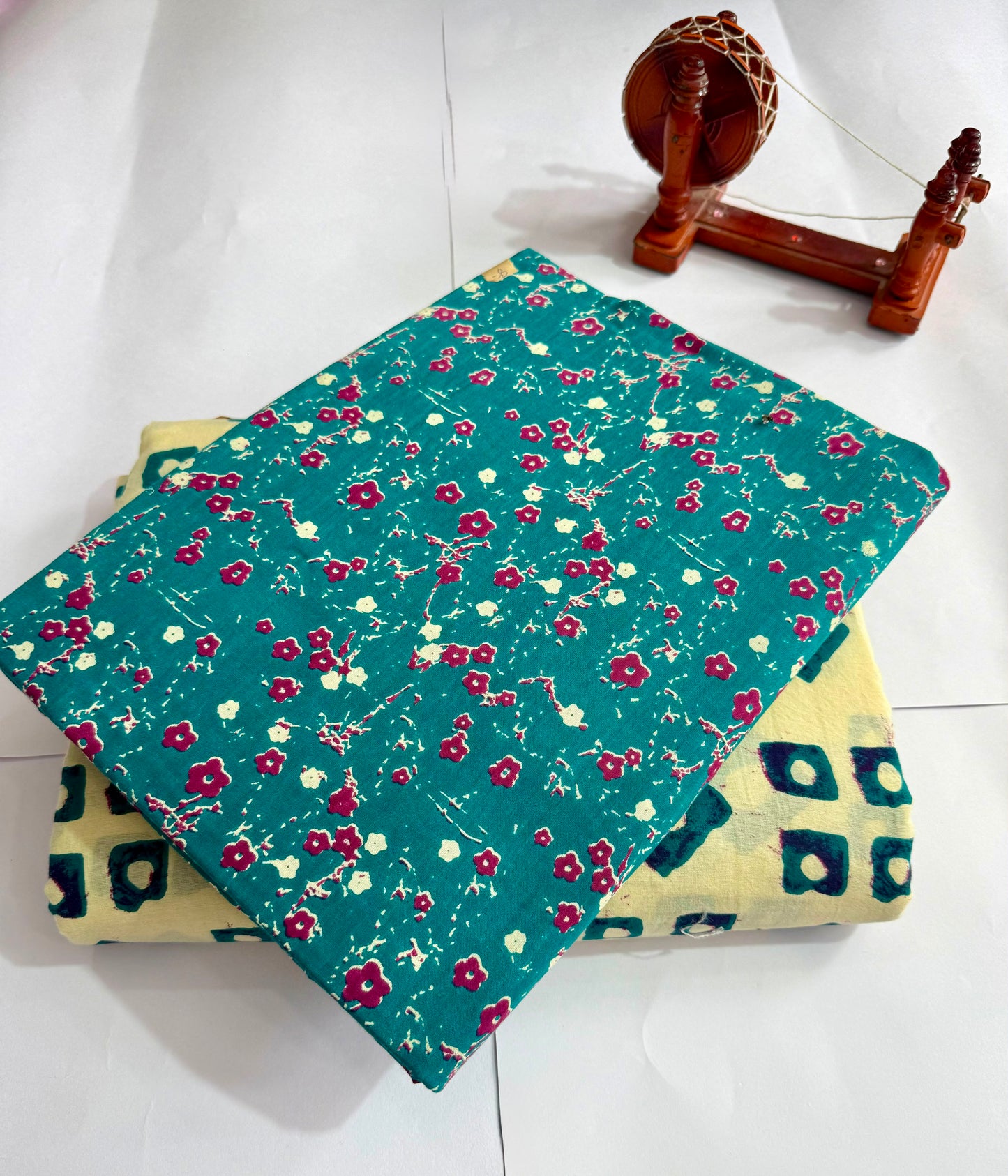 New hand block printed top and bottom