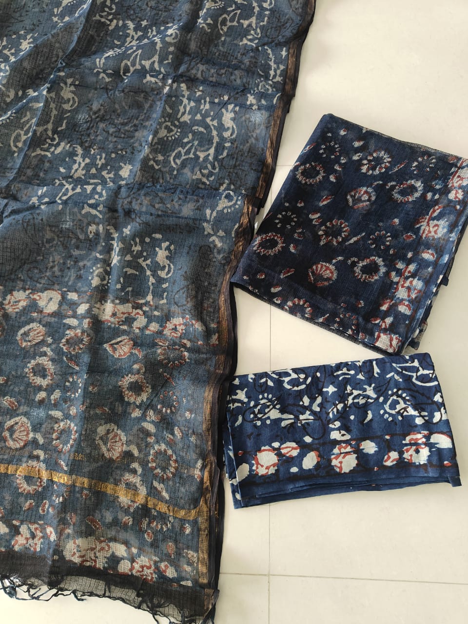 Premium Sanganeri Printed kota Suit With Kota Doria Duppta