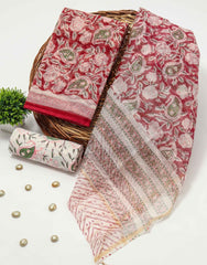Premium Sanganeri Printed kota Suit With Kota Doria Duppta(BFFKO59)