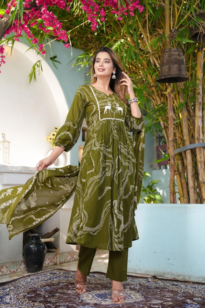 *New lounch *

*White Love.......*

*This A-line pant set is perfect for the summer season with its vibrant floral print and confident  , the included matching dupatta completes the look and adds an extra touch of style.*
