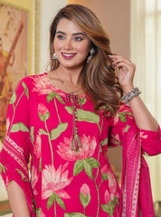 *New lounch *

*White Love.......*

*This A-line pant set is perfect for the summer season with its vibrant floral print and confident  , the included matching dupatta completes the look and adds an extra touch of style.*