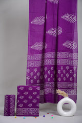 Exclusive Hand Block Cotton Suit With Cotton Dupatta