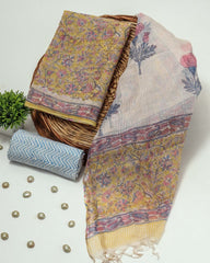 Premium Sanganeri Printed kota Suit With Kota Doria Duppta(BFFKO50)