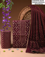 PREMIUM GOTA PATTI COTTON SUIT SET WITH COTTON DUPATTA(BFCOTGH122)