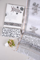 Premium Sanganeri Printed Cotton Suit With Kota Doria Duppta(BFCOTKD26)
