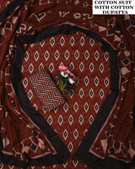 Exclusive Hand Block Cotton Suit With Cotton Dupatta