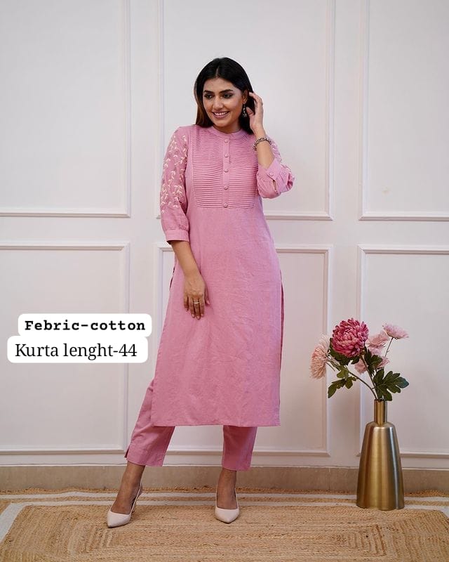 New launch
coord - set    

Premium cotton slub top with beautiful colours 

Paired up with premium cotton slub plazo  with 2 side pocket