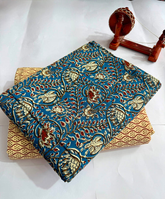 New hand block printed top and bottom