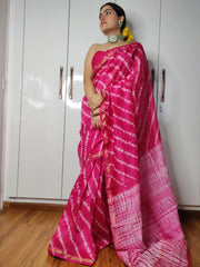 New Designer Hand Block Print Chanderi Silk Saree(BFCS49)