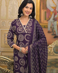 *🌹🌹Pure fine Cotton fabric Embroidery Work Kurti with Pant with cotton 100-100 Dupatta*🌹🌹